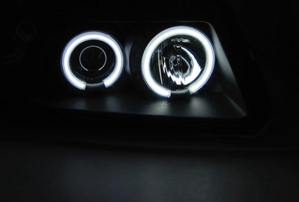 CCFL Angel Eyes Scheinwerfer für Audi A3 (8L) 96-00 schwarz
